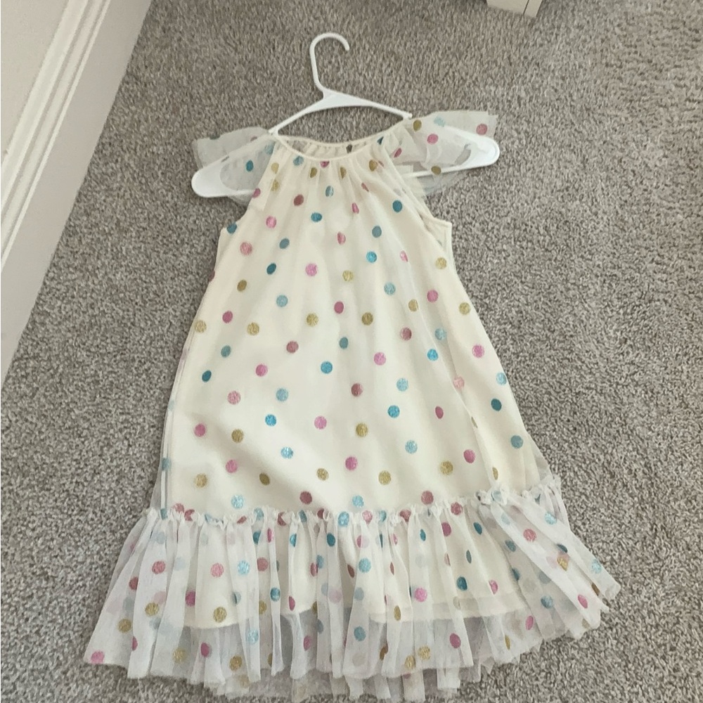 H&M White Dress with colorful Polka Dots